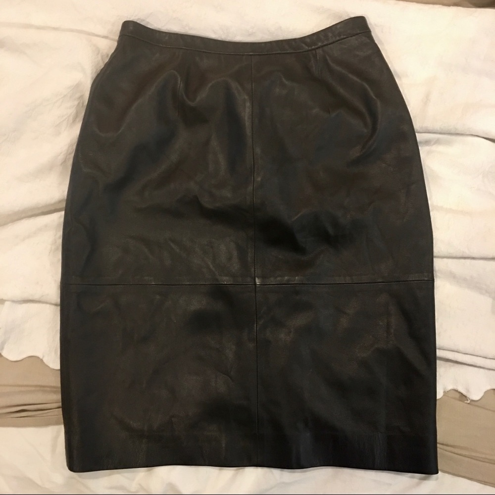 SOFT LEATHER RENA ROWAN SKIRT WOMENS SIZE 10